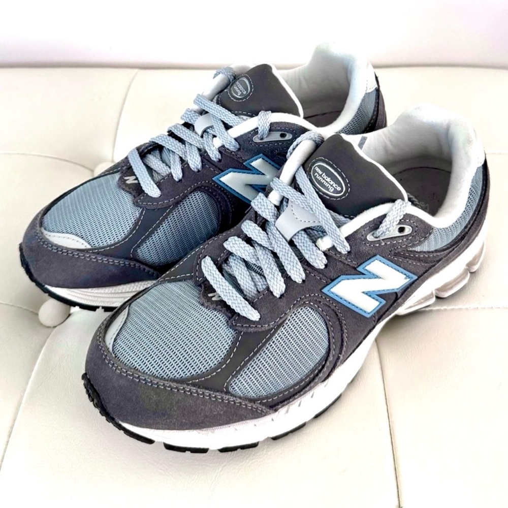 New Balance 2002R Gray and Blue Sneakers